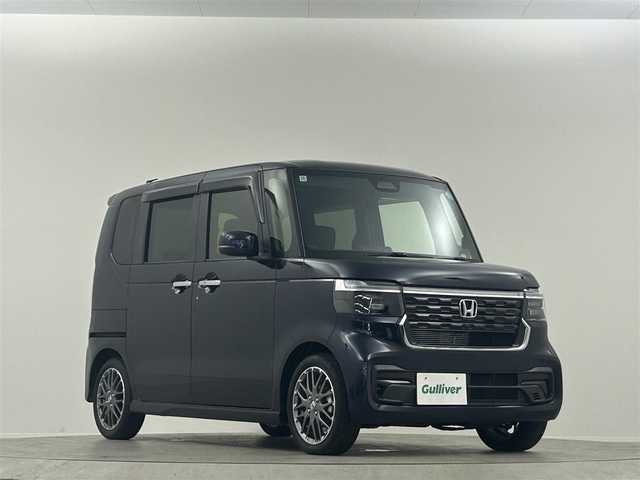 ホンダ Ｎ ＢＯＸ カスタム ターボ 埼玉県 2024(令6)年 0.3万km ミッドナイトブルービームM 純正９型ナビ　１２．８型後席モニター　両側パワースライドドア Bluetooth バックカメラ ハーフレザーシート レーダークルーズコントロール オートマチックハイビーム シートヒーター