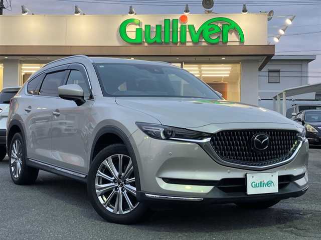 マツダ ＣＸ－８ XD エクスクルーシブモード 宮城県 2021(令3)年 3.8万km プラチナクォーツメタリック BOSEサウンド/ハンズフリーパワーバックドア/ターボ/ルーフレール/♪i-ACTIVSENSE/ ・スマートシティブレーキサポート(SCBS)/ ・車線逸脱警報システム/ ・レーンキープアシストシステム(LAS)/ ・ブラインドスポットモニタリング(BSM)/ ・ハイビームコントロールシステム(HBC)/ ・マツダレーダークルーズコントロール(MRCC)/♪マツダコネクト10.25インチセンターディスプレイ/ ・フルセグ・USB/ ・Bluetoothオーディオ/♪360度ビューモニター/♪フリップダウンモニター(DVD再生機能付き）/♪ヘッドアップディスプレイ/♪茶革シート/♪全席パワーシート(D席メモリ付き)/♪全席シートヒーター/エアシート/♪スマートキー×2/♪プッシュスタート/♪オートブレーキホールド/♪LEDヘッドライト/♪LEDフォグライト/♪オートライト/♪純正19インチAW/♪革巻ステアリング/♪ステアリングヒーター/♪ステアリングスイッチ/♪ドライブレコーダー(前後)/♪コーナーセンサー/♪フロアマット/♪ドアバイザー/♪プライバシーガラス/♪ETC/♪サイド/カーテンエアバック