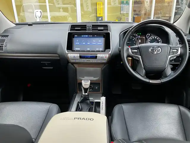 トヨタ ランドクルーザー プラド TX Lパッケージ 山口県 2021(令3)年 3.9万km ホワイトパールクリスタルシャイン 純正ナビ＆フルセグTV＆バックカメラ/黒レザーシート/フロントパワーシート/シートヒーター＆エアシート/サンルーフ/ルーフレール/純正19インチアルミホイール/レーダークルーズコントロール/LEDオートライト＆オートハイビーム/LED純正フォグ/純正フロアマット/ドアバイザー/プリクラッシュセーフティ/レーンキープアシスト/ウッドコンビステアリング