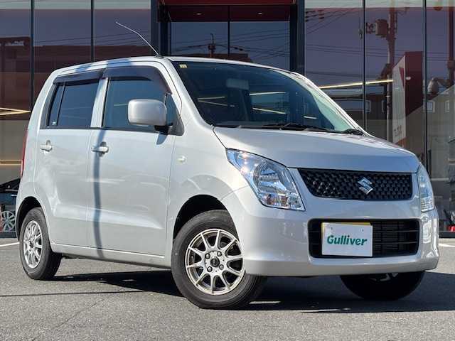 スズキ ワゴンＲ FX 宮城県 2008(平20)年 6.6万km シルキーシルバーメタリック 登録時走行距離65805km/オーディオ/純正フロアマット/社外アルミホイール