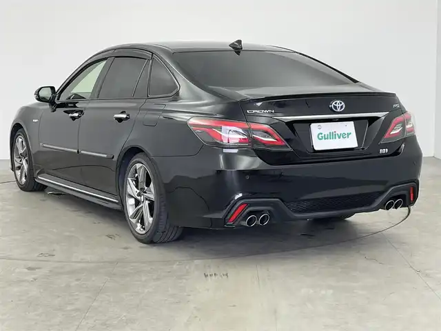 トヨタ クラウン ハイブリッド RS 愛知県 2019(令1)年 5万km ブラック トヨタセーフティーセンス/・衝突軽減/・プリクラッシュ/・ロードサイン/・オートハイビーム/レーダークルーズコントロール/サンルーフ/純正ディスプレイオーディオ/・ナビ/・フルセグTV/・Bluetooth/・ミラーキャスト/革巻きステアリング/ステアリングリモコン/レザーシート/ベンチレーション/エアシート/シートヒーター/ビルトインETC/AC１００V/自動防眩ミラー/HUD/純正AW/ディライト/LEDライト/シーケンシャルライト