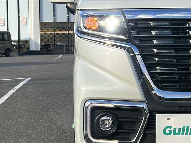 スズキ スペーシア カスタム HYBRID XS 佐賀県 2019(令1)年 2.5万km ピュアホワイトP 社外ナビ(AM/FM/CD/ワンセグ)/バックカメラ/両側パワースライドドア/D席シートヒーター/ハーフレザーシート/衝突軽減ブレーキ/後方コーナーセンサー/LEDヘッドライト/オートライト/純正15インチアルミホイール/純正フロアマット/プッシュスタート/スペアキー