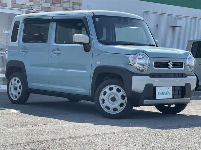 スズキ ハスラー HYBRID G 徳島県 2024(令6)年 0.7万km オフブルーメタリック/ソフトベージュメタリック 社外ナビ　フルセグ　DVD再生　Bluetoothオーディオ　スマートキー　ドラレコ　ETC　純正フロアマット　ドアバイザー