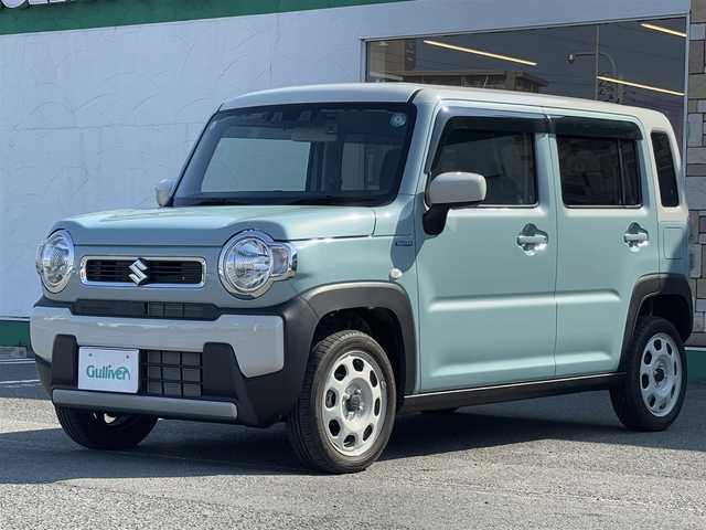 スズキ ハスラー HYBRID G 徳島県 2024(令6)年 0.7万km オフブルーメタリック/ソフトベージュメタリック 社外ナビ　フルセグ　DVD再生　Bluetoothオーディオ　スマートキー　ドラレコ　ETC　純正フロアマット　ドアバイザー