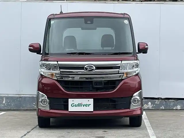 ダイハツ タント カスタム X SAⅡ 青森県 2016(平28)年 7.2万km ファイアークォーツレッドM 4WD/スマートアシストII/片側パワースライドドア/純正エンジンスターター/社外CDオーディオ/アイドリングストップ/HIDヘッドライト/フォグランプ/プッシュスタート/スマートキー/スペアキー×1/社外14インチAW付きスタッドレスタイヤ積込/純正フロアマット/ドアバイザー/オート電動格納ミラー/保証書/取扱説明書