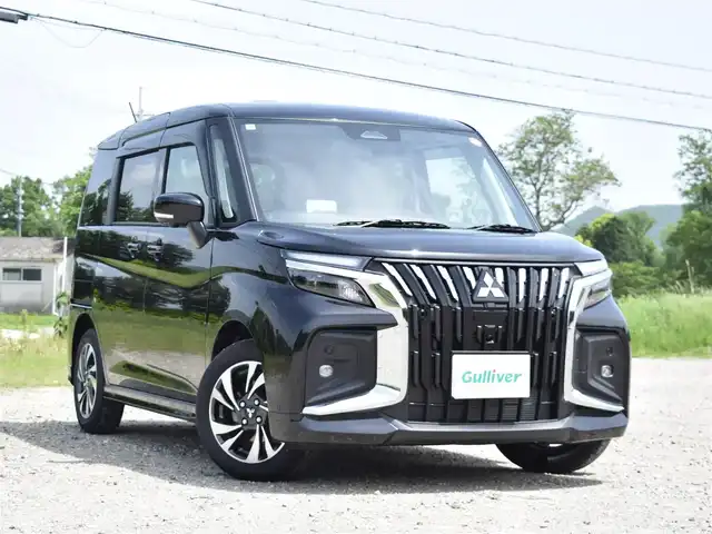 三菱 デリカＤ：２ カスタムハイブリッドMV全方位カメラ付ナビPKG 兵庫県 2025(令7)年 0.1万km 黒 ワンオーナー/ユーザー買取/純正ナビ/全方位カメラ/LEDヘッドライト/両側パワースライドドア/フルセグTV/純正アルミホイール/BLUETOOTH接続可/ステアリングリモコン/レーダークルーズコントロール/スマートキー/プッシュスタート