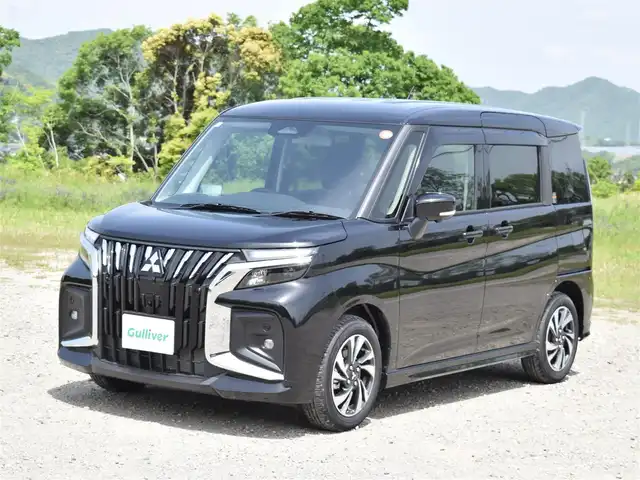 三菱 デリカＤ：２ カスタムハイブリッドMV全方位カメラ付ナビPKG 兵庫県 2025(令7)年 0.1万km 黒 ワンオーナー/ユーザー買取/純正ナビ/全方位カメラ/LEDヘッドライト/両側パワースライドドア/フルセグTV/純正アルミホイール/BLUETOOTH接続可/ステアリングリモコン/レーダークルーズコントロール/スマートキー/プッシュスタート