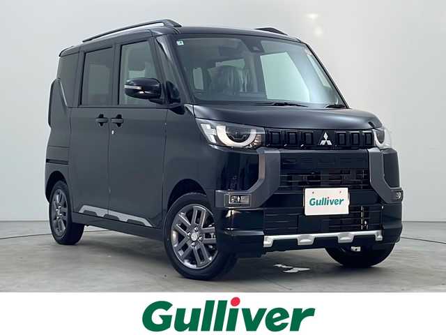 三菱 デリカミニ T プレミアム 秋田県 2025(令7)年 0.1千km アメジストブラック ４ＷＤ/純正ディスプレイオーディオ/（AM/FM/BT/HDMI/USB/ACP/AA)/全方位カメラ/レーダークルーズコントロール（マイパイロット）/両側パワースライドドア/ハンズフリーオートスライドドア/シートヒーター（D/N席）/ステアリングヒーター/デジタルインナーミラー/パドルシフト/純正サイドデカール/ブレーキオートホールド/オートライト/オートハイビーム/レーンキープアシスト/ヒルディセントコントロール/コーナーセンサー/スマートキー/スペアキー/取扱説明書/保証書