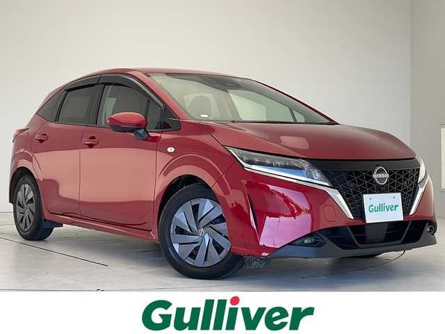 日産 ノート S 愛知県 2022(令4)年 4万km ガーネットレッド 衝突軽減システム/SDナビ/CD DVD/Bluetooth/コーナーセンサー/LEDヘッドライト/ETC/スマートキー