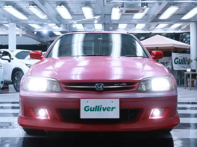 ホンダ トルネオ ユーロ R 千葉県 2000(平12)年 0.5万km ミラノレッド ワンオーナー(自社名義変更済)/H13、15、17、18、19、20、21、22、23、24、25、27、29、30、R1、2、3、4、5、6、7年/全ディーラー点検記録簿有り/2023年製　ADVAN FLEVA装着/ギャザーズ　VXM-155VFi ナビゲーション/・フルセグTV/・DVD再生/・Bluetoothオーディオ/ETC/純正レカロシート/純正16インチアルミホイール/＊205 50R16/ユーロ純正フロアマット/車検　令和9年8月17日/当モデルカタログ有り/取扱説明書/保証書/スペアキー