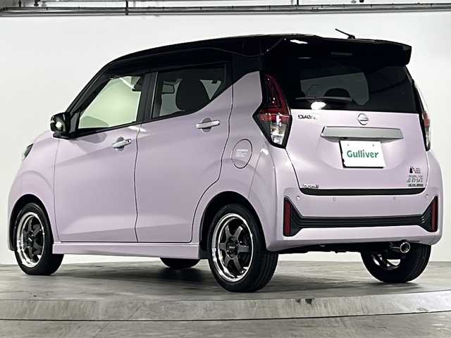 日産 デイズ HWS X プロパイロットED 広島県 2023(令5)年 0.9万km ピンクⅡ 寒冷地仕様/エマージェンシーブレーキ/車線逸脱警報/ハイビームアシスト/コーナーセンサー/プロパイロット/純正９型ナビ/・フルセグTV/Bluetooth/SD/アラウンドビューモニター/革巻きステアリング/ステアリングスイッチ/ステアリングヒーター/シートヒーター/電動パーキングブレーキ/オートホールド/スマートキー/プッシュスタート/スペアキー/純正ドライブレコーダー（前/室内）/ETC（グローブボックス）/純正ドアバイザー/RAYSアルミホール/W+サイド+カーテンエアバック
