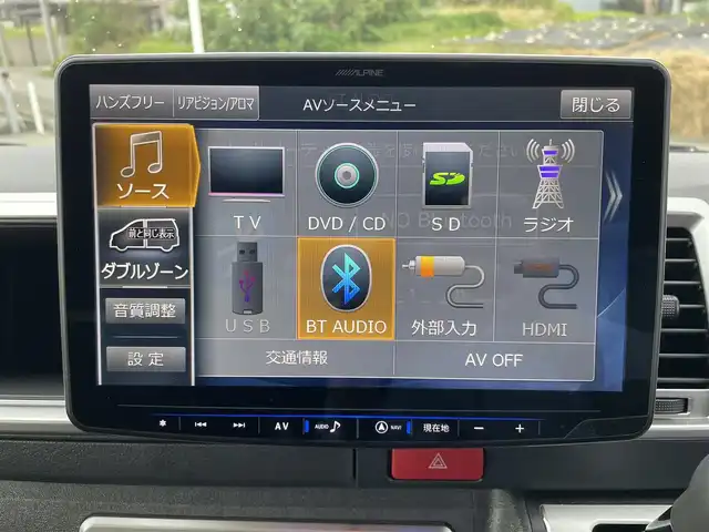 トヨタ ハイエース ファインテックツアラー 富山県 2018(平30)年 6.4万km ブラックマイカ 4列10人乗り/４ＷＤ/ワンオーナー/ＡＬＰＩＮＥ製フローティングナビ/フルセグＴＶ/Bluetooth/DVD再生/ＡＬＰＩＮＥ製フリップダウンモニター/ダブルゾーン/バックカメラ/ビルトインETC/両側パワースライドドア/スマートキー/プッシュスタートエンジン/LEDオートライト/社外アルミ付スタッドレスタイヤ4本有