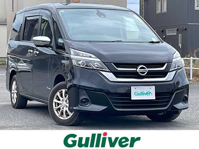 日産 セレナ X Vセレクション 道央・札幌 2018(平30)年 7.5万km ダイヤモンドブラック ４WD/ワンオーナー/社外SDナビ/CD/DVD/BT/フルセグ/社外フリップダウンモニター/エマージェンシーブレーキ/横滑り防止装置/クルーズコントロール/レーンキープアシスト/パーキングアシスト/クリアランスソナー/アラウンドビューモニター/ビルトインETC/ドライブレコーダー/アイドリングストップ/ECOMODE/両側パワースライドドア/ステアリングリモコン/プッシュスタート/スマートキー/LEDヘッドライト/オートライト/電動格納ミラー/ウィンカーミラー/純正フロアマット/ドアバイザー/スペアキー/純正エンジンスターター