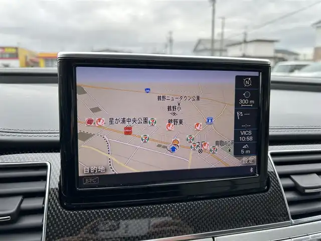 アウディ Ｓ８ 道東・釧路十勝 2012(平24)年 5.6万km ブリリアントブラック 4WD/純正ナビ/（CD/DVD/ラジオ）/バックカメラ/BANG＆OLUFSENオーディオ/クルーズコントロール/レザーシート/パワーシート/シートヒーター/エアシート/メモリシート/パドルシフト/革巻きステアリング