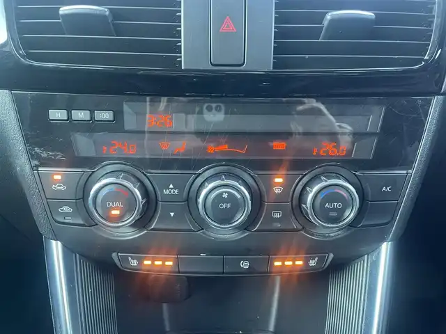 マツダ ＣＸ－５ 25S Lパッケージ 群馬県 2014(平26)年 12.9万km ソウルレッドプレミアムメタリック ワンオーナー/４WD/純正メモリナビ、地デジ、Bluetooth、CD/DVD/　（CA9K2）/バックカメラ/革巻きステア/クルーズコントロール/ETC/LEDヘッドライト/黒レザーシート/運転席パワーシート/前席シートヒーター/ドアバイザー/スマートキー×２/保証書、取説