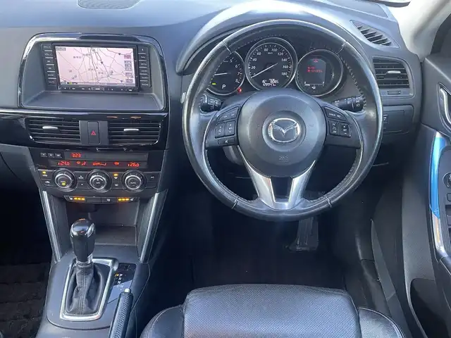 マツダ ＣＸ－５ 25S Lパッケージ 群馬県 2014(平26)年 12.9万km ソウルレッドプレミアムメタリック ワンオーナー/４WD/純正メモリナビ、地デジ、Bluetooth、CD/DVD/　（CA9K2）/バックカメラ/革巻きステア/クルーズコントロール/ETC/LEDヘッドライト/黒レザーシート/運転席パワーシート/前席シートヒーター/ドアバイザー/スマートキー×２/保証書、取説