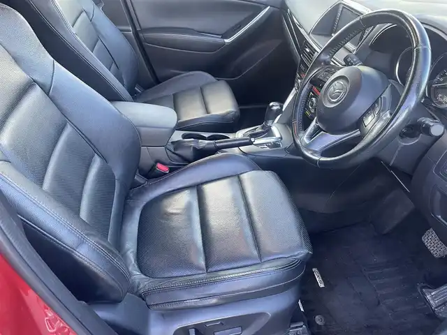 マツダ ＣＸ－５ 25S Lパッケージ 群馬県 2014(平26)年 12.9万km ソウルレッドプレミアムメタリック ワンオーナー/４WD/純正メモリナビ、地デジ、Bluetooth、CD/DVD/　（CA9K2）/バックカメラ/革巻きステア/クルーズコントロール/ETC/LEDヘッドライト/黒レザーシート/運転席パワーシート/前席シートヒーター/ドアバイザー/スマートキー×２/保証書、取説