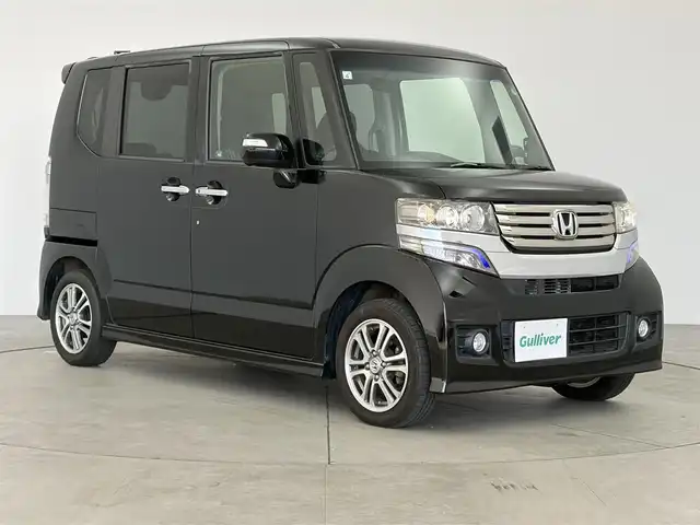 ホンダ Ｎ ＢＯＸ カスタム G Lパッケージ 愛知県 2013(平25)年 5.1万km クリスタルブラックパール プッシュスタート/スマートキー/オートライト/ステアリングリモコン/片側パワースライドドア/電動格納ミラー/ISOFIX/スぺキー/シガーソケット/フォグランプ