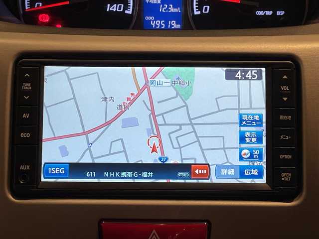 ダイハツ ムーヴ カスタム X LTD 福井県 2012(平24)年 5万km ブライトシルバーメタリック 純正ナビ/ワンセグTV/CD/AUX/ラジオ/バックカメラ/ETC/キセノンヘッドライト/ハロゲンフォグランプ/純正アルミホイール/プッシュスタート/スマートキー/アイドリングストップ/横滑り防止装置/ベンチシート/純正フロアマット