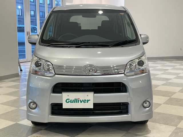 ダイハツ ムーヴ カスタム X LTD 福井県 2012(平24)年 5万km ブライトシルバーメタリック 純正ナビ/ワンセグTV/CD/AUX/ラジオ/バックカメラ/ETC/キセノンヘッドライト/ハロゲンフォグランプ/純正アルミホイール/プッシュスタート/スマートキー/アイドリングストップ/横滑り防止装置/ベンチシート/純正フロアマット