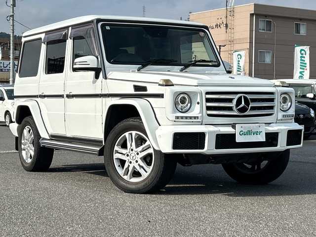 メルセデス・ベンツ ゲレンデヴァーゲン Ｇ３５０ｄ 広島県 2017(平29)年 6.2万km ポーラホワイト 4WD/ディーゼルターボ/サンルーフ/harman/kardonプレミアムサウンド/純正ナビ（フルセグTV/Bluetooth）/バックカメラ/ETC2.0/ブラウンレザーシート/・パワーシート（メモリー機能付き）/・シートヒーター/レーダークルーズコントロール/コーナーセンサー/LEDヘッドライト/オートライト/純正18インチAW/革巻きステアリング/純正フロアマット/スペアキー