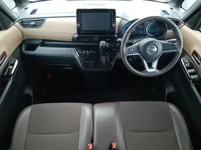 日産 ルークス ハイウェイスター X 福井県 2020(令2)年 4万km フローズンバニラパール 純正9インチディーラーオプションナビ/AM/FM/フルセグ/BT/CD/DVD/全方位カメラ/両側パワースライドドア/衝突被害軽減システム/前後コーナーセンサー/レーンキープアシスト/横滑り防止装置/盗難防止装置/標識検知/先行車発進告知/SOSボタン/前方ドライブレコーダー/ETC/ハーフレザーシート/ダブル＋サイドエアバッグ/カーテンエアバッグ/ステアリングリモコン/純正14インチAW/LEDヘッドライト/Fフォグ/スマートキー