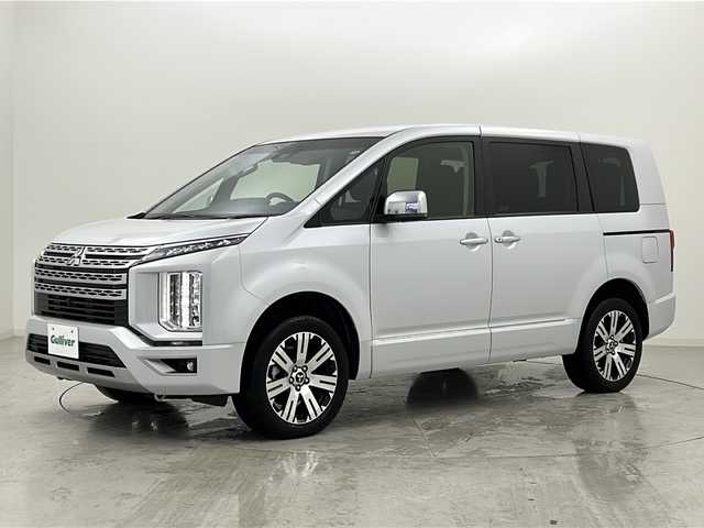 三菱 デリカＤ：５ P 宮城県 2024(令6)年 1.5万km ホワイトダイヤモンド 電動サイドステップ/4WD/e-Assist/・衝突被害軽減ブレーキシステム/・車線逸脱警報システム/・後側方車両検知警報システム/全方位カメラ/社外7インチSDナビ/・BT.CD.DVD.SD/両側パワースライドドア/電動リアゲート/D席パワーシート/前席シートヒーター/ステアリングヒーター/ステアリングスイッチ/パドルシフト/ETC/ドライブレコーダー（F）/プッシュスタート/スマートキー/LEDヘッドライト/LEDフォグライト/社外フロアマット/純正18AW