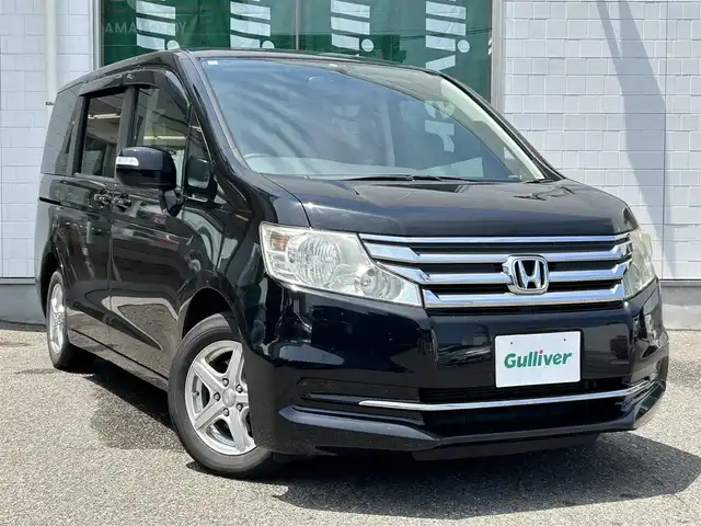 ホンダ ステップワゴン G Eセレクション 新潟県 2012(平24)年 15万km クリスタルブラックパール ワンオーナー/メモリナビ/ワンセグテレビ/バックカメラ/フリップダウンモニター/アイドリングストップ/ウィンカーミラー/ドアバイザー/両側パワースライドドア/ETC/純正ホイール車載