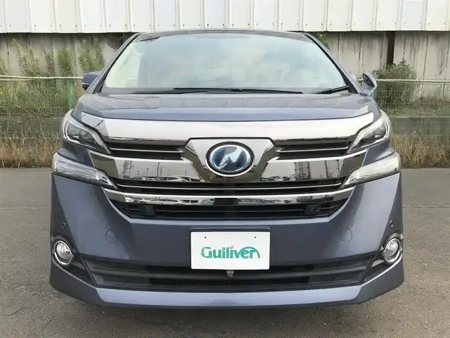 トヨタ ヴェルファイア ハイブリット X 富山県 2015(平27)年 9.8万km グレイッシュブルーマイカメタリック 〇純正ナビ/〇フルセグTV/〇Bluetooth/〇パノラミックビューモニター/〇ビルトインETC/〇ドライブレコーダー/〇パワースライドドア（両側）/〇クルーズコントロール/○コーナーセンサー/〇LEDヘッドランプ/〇オートライト/〇フォグランプ/〇純正16インチアルミ/〇革巻きステアリングホイール/〇前後左右独立オートエアコン/〇スマートエントリー/〇禁煙車