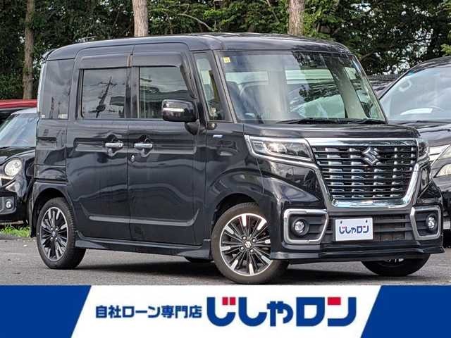スズキ スペーシア カスタム HYBRID XS ターボ 栃木県 2018(平30)年 9.6万km ブルーイッシュブラックパール3 ”(株)IDOMが運営する【じしゃロン宇都宮店】の自社ローン対象車両になります。こちらは現金またはオートローンご利用時の価格です。自社ローンご希望の方は別途その旨お申付け下さい。/純正ナビ(CD/DVD/BT/TV)/衝突被害軽減システム/クルーズコントロール/ハーフレザーシート/両側パワースライドドア/横滑り防止装置/ETC/ドライブレコーダー/アイドリングストップ/LEDヘッドライト/オートライト/社外15インチAW/シートヒーター(D席)/プッシュスタート/フロアマット