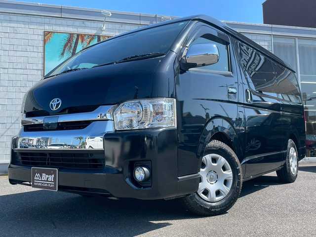 トヨタ ハイエース 宮崎県 2019(令1)年 7.8万km 黒 カロッツェリアメモリーナビ　/シートカバー　/社外フリップダウンモニター　/社外フロント・左フロントカメラ/ＥＴＣ　/片側パワースライド　/オートハイビーム　/ドアバイザー　/社外フロアマット