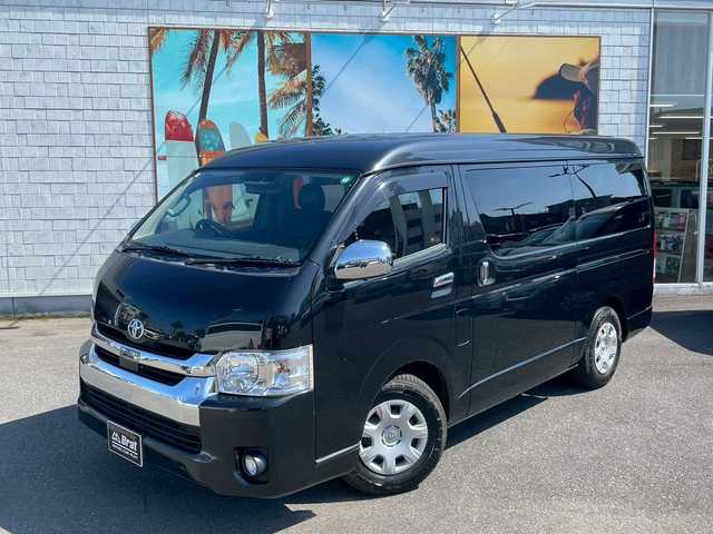 トヨタ ハイエース 宮崎県 2019(令1)年 7.8万km 黒 カロッツェリアメモリーナビ　/シートカバー　/社外フリップダウンモニター　/社外フロント・左フロントカメラ/ＥＴＣ　/片側パワースライド　/オートハイビーム　/ドアバイザー　/社外フロアマット