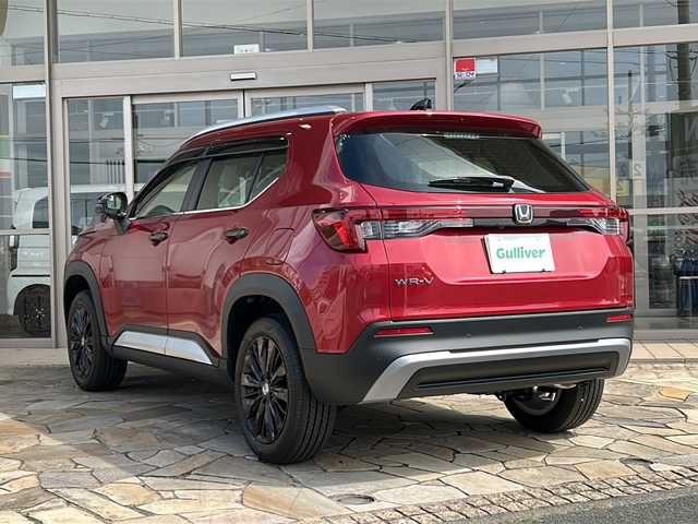 ホンダ ＷＲ－Ｖ Z+ ブラックスタイル 静岡県 2025(令7)年 0.2万km ワイン ホンダセンシング/・バックモニター/・前後コーナーセンサー/・クリアランスソナー/・横滑り防止/・レーンキープアシスト/・踏み間違い防止/・SOSコール/・レーダークルーズコントロール/8インチ純正ナビ/・FM/・AM/・Bluetooth/・フルセグTV/・iPod/・USB/主要装備/・フォグランプ/・LEDヘッドライト/・オートライト/・オートハイビーム/・純正アルミホイール/・純正フロアマット/・ステアリングリモコン/・プッシュスタート/・スマートキー/・スペアキー/・ハーフレザー調シート/・ワンオーナー