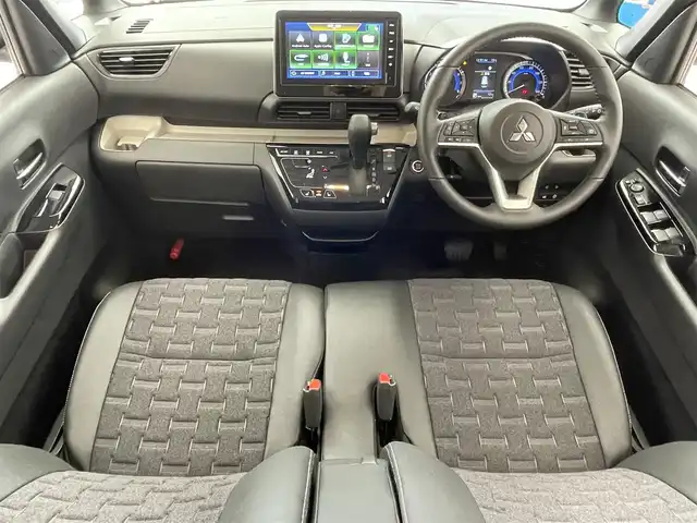 三菱 デリカミニ T プレミアム 滋賀県 2025(令7)年 0.1千km アメジストブラック 純正9インチディスプレイオーディオ/【Bluetooth/Apple CarPlay/Android Auto】/両側パワースライドドア/全方位カメラ/ハーフレザーシート/MI-PILOT/クリアランスソナー/LEDヘッドライト/オートマチックハイビーム/レーンキープアシスト/衝突軽減ブレーキ/ヒルディセントコントロール/D/Nシートヒーター/ステアリングヒーター/デジタルインナーミラー/ルーフレール/電動パーキングブレーキ/オートブレーキホールド/プッシュスタート/スマートキー/ステアリングリモコン