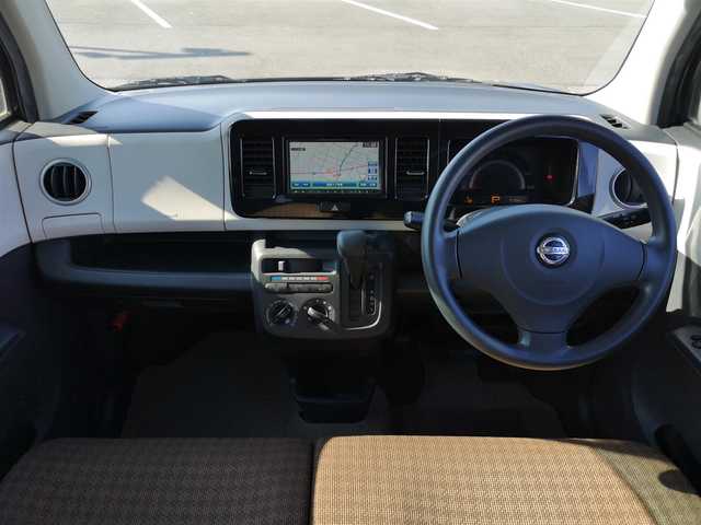 日産 モコ S 茨城県 2012(平24)年 5.7万km アーバンブラウン 社外ナビ/【AM・FM・CD・DVD・TV・SD・iPod・USB・BT・VTR】/ヘッドライトレベライザー/ハロゲンライト/純正フロアマット/純正ホイールカバー/電格ミラー