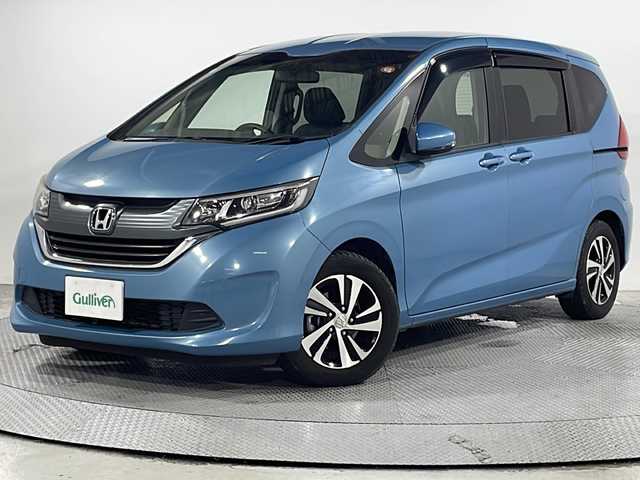 ホンダ フリード G 広島県 2018(平30)年 3.4万km ブルーホライゾンM 純正ナビ（フルセグTV/Bluetooth/DVD）/バックカメラ/片側パワースライドドア/LEDヘッドランプ/オートライト/ハーフレザーシート/純正15インチAW/ビルトインETC/ステアリングスイッチ/スマートキー