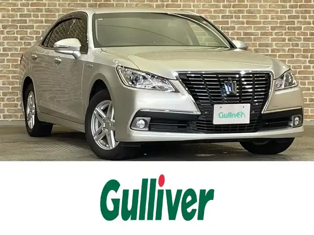 トヨタ クラウン ハイブリッド ロイヤルサルーン Four 岩手県 2015(平27)年 6.9万km プレシャスシルバー ワンオーナー/純正メーカーHDDナビ/　CD/DVD/USB/　フルセグ/Bluetooth/バックカメラ/ビルトインETC/衝突軽減ブレーキ/クルーズコントロール/パワーシート/スマートキー/プッシュスタート/LEDヘッドライト/フォグライト/オートライト/取扱説明書/保証書