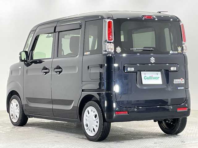 スズキ スペーシア HYBRID X 栃木県 2023(令5)年 2.7万km ブルーイッシュブラックパール3 純正ナビ/（CD/フルセグTV/Bluetooth/USB）/全方位カメラ　/禁煙車　/デュアルブレーキサポート　/スズキコネクト対応通信器装着車　/コーナーセンサー　/ＥＴＣ　/前方ドラレコ　/両側パワースライドドア　/運転席シートヒーター　/オートライト/ＬＥＤヘッドライト/スマートキー/プッシュスタート/アイドリングストップ/ステアリングスイッチ/ウインカーミラー/純正フロアマット/アップグレードパッケージ装着車/全方位モニター用カメラパッケージ装着車/スズキコネクト対応通信機器装着車/デュアルカメラブレーキサポート/レーン逸脱警告システム/メーカー９インチナビ・フルセグ/両側パワースライドドア/クルーズコントロール/ステアリングスイッチ/ドライブレコーダー/クリアランスソナー/シートヒーター/ETC/スマートキー/プッシュスタート/アイドリングストップ