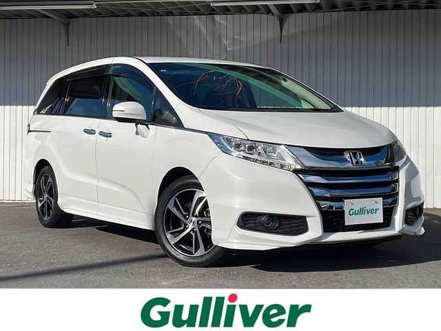 ホンダ オデッセイ G エアロパッケージ 長野県 2014(平26)年 7.8万km ホワイトオーキッドパール コンフォートビューパッケージ/純正インターナビフルセグTV/バックカメラ/ビルトインETC/ＬＥＤヘッドライト/両側パワースライドドア/クルーズコントロール/プッシュスタート/スマートキー/純正17インチアルミ