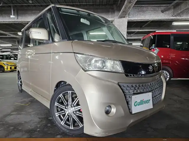 スズキ パレット ＳＷ XS 長崎県 2010(平22)年 5.4万km クリアベージュメタリック カロッツェリアナビ/フルセグTV/片側パワースライドドア/HIDヘッドランプ/オートライト/オートエアコン/ベンチシート/フルフラット/レザー調シートカバー付/社外14インチアルミホイール/スマートキー/プッシュエンジンスタート/禁煙車
