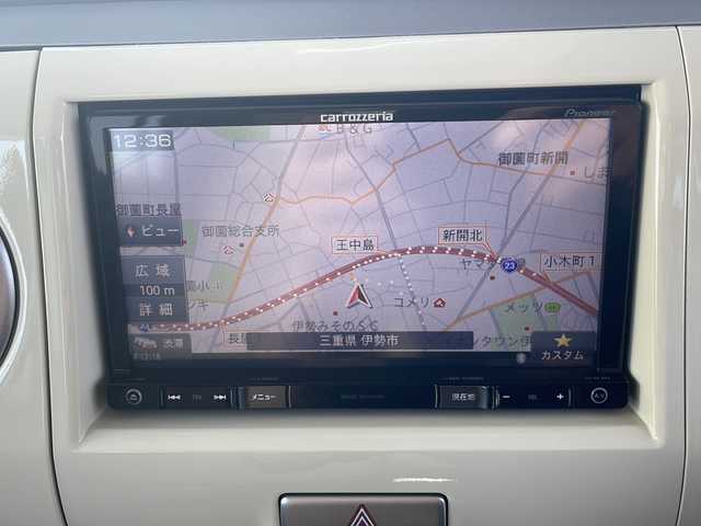 スズキ ラパン X 三重県 2009(平21)年 13.9万km ミルクティーベージュメタリック 社外ナビ/フルセグTV/バックカメラ/HIDヘッドライト/プッシュスタート/スマートキー/純正フロアマット/ドアバイザー/電動格納ミラー/ヘッドライトレベライザー/Wエアバック