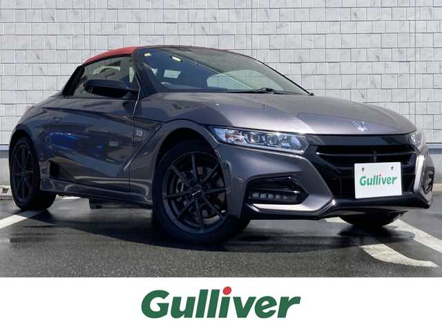 ホンダ Ｓ６６０ モデューロX 静岡県 2018(平30)年 5.6万km アドミラルグレーメタリック 純正オーディオ/専用本革巻きステアリング/ステアリングスイッチ/ステルスブラック塗装Modulo15インチアルミホイール/チタン製シフトノブ/スポーツブレーキパッド/Modulo専用フロアマット/ターボ/スマートキー＆プッシュスタート/ボルドーレッドロールトップ/黒赤スポーツレザーシート/クルーズコントロール/LEDオートヘッドライト/6速MT