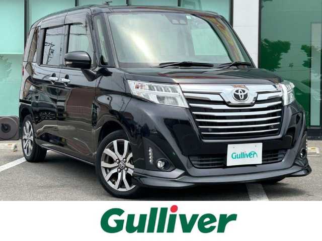 トヨタ ルーミー カスタムG－T 和歌山県 2020(令2)年 2.7万km ブラックマイカメタリック 純正ナビ/フルセグTV/バックカメラ/（BT/CD/DVD)/プリクラッシュセーフティー/クルーズコントロール/コーナーセンサー/横滑り防止装置/両側パワースライドドア/純正フロアマット/純正アルミホイール/アイドリングストップ/シートヒーター/革巻きステアリング/LEDヘッドライト/フォグランプ/オートライト/オートマチックハイビーム
