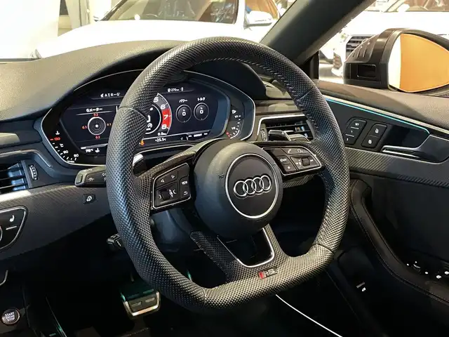 アウディ ＲＳ５ スポーツバック 道央・札幌 2019(令1)年 2.8万km ミトスブラックメタリック パノラマサンルーフ/アシスタンスパッケージ/　・パークアシスト/　・サラウンドビューカメラ/MSS Sportsダウンサス/MAXTON DESIGNエアロ/社外可変バルブ/純正メモリナビ/フルセグTV/USB/SD/Bluetooth/ナッパレザーシート/シートヒーター/Bang&Olufsenサラウンド/マトリクスLEDヘッドライト/パワーテールゲート/純正サス積込
