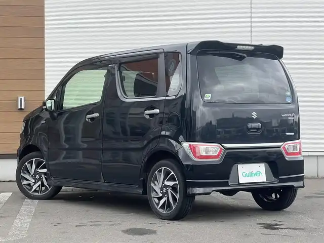 スズキ ワゴンＲ HYBRID FZ リミテッド 秋田県 2019(平31)年 4.8万km ブルーイッシュブラックパール3 ４WD/衝突軽減システム/社外メモリナビ/フルセグ/スズキ純正１５インチアルミ（夏タイヤ装着）/スマートキー/アイドリングストップ/プッシュスタート/レーンキープアシスト/オートマチックハイビーム/前席シートヒーター/ステアリングスイッチ/社外フロアマット/純正ドアバイザー/オートライト/オートエアコン/横滑り防止/盗難防止装置/寒冷地仕様/電動格納ウィンカーミラー/キーレスエントリー/保証書/取扱説明書/記録簿/スペアキー1本有
