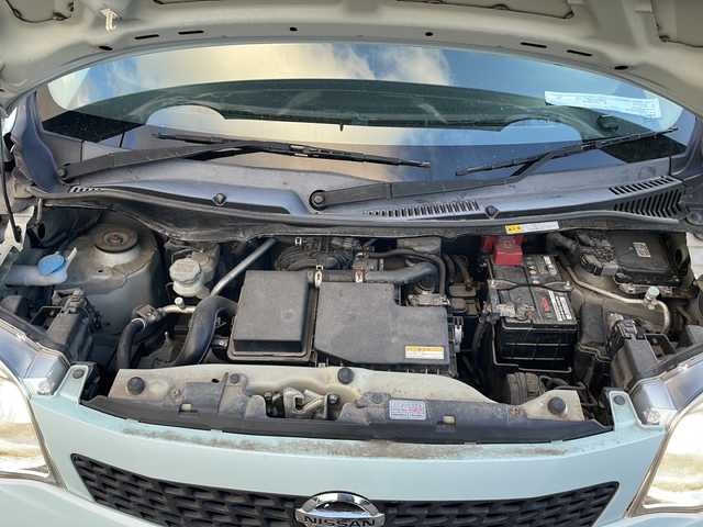 日産 モコ S FOUR 福島県 2012(平24)年 2.5万km アロマティックアクア 4WD ナビ フルセグTV　Bluetooth CD DVD再生　運転席シートヒーター ライトレベライザー リモコンキー 社外13インチアルミホイール ドアバイザー ベンチシート