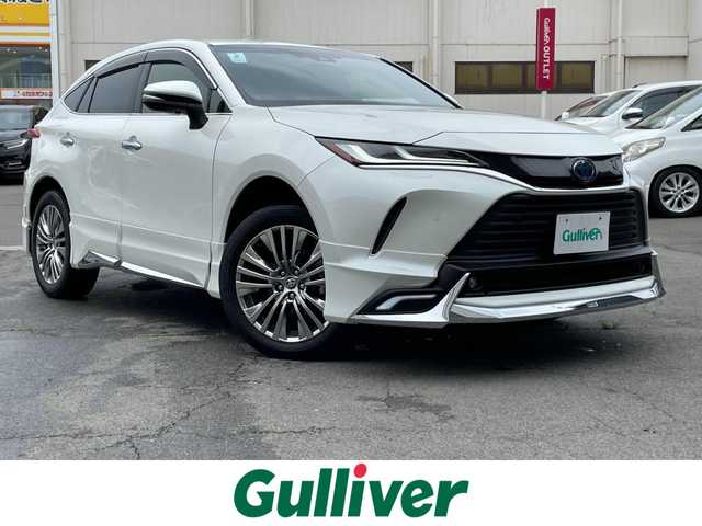 トヨタ ハリアー ハイブリッド Z レザーパッケージ 群馬県 2021(令3)年 2.9万km ホワイトパールクリスタルシャイン 純正12・3インチナビ/フルセグTV・Bluetooth・Miracast・AUX・USB・FM・AM/モデリスタフルエアロ/アダクティブクルーズコントロール/レザーシート/シートヒーター/エアシート/ハンドルヒーター/Bカメラ/前後コーナーセンサー/ドラレコ付きデジタルインナーミラー/JBL/電動リアゲート/パワーシート（D/N席）/シートメモリー/オートアウェイ機能/BSM/電動パーキングブレーキ/オートライト/オートハイビーム