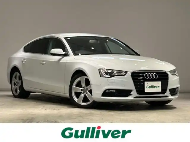 アウディ Ａ５ SB 2．0 TFSI クワトロ 宮城県 2014(平26)年 7.1万km グレイシアホワイトメタリック 純正ナビ/バックカメラ/衝突軽減装置/MMIコントロールコンソール/前後コーナーセンサー/パドルシフト/パワーシート/レザーシート/シートヒーター/LEDヘッドライト/フォグランプ/純正ビルドインETC/純正１８インチアルミホイール/純正フロアマット/Bluetooth接続/フルセグTV/TVキャンセラー/ICターボ/横滑り防止装置