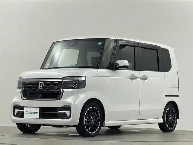 ホンダ Ｎ ＢＯＸ カスタム ターボ 福島県 2024(令6)年 0.5万km プラチナホワイトパール 純正９型ナビ　両側電動　衝突軽減　前席シートヒーター　フルセグＴＶ　バックカメラ　純フロアマット　１５インチＡＷ　レーンアシスト　追従クルコン　オートライト　純正マット