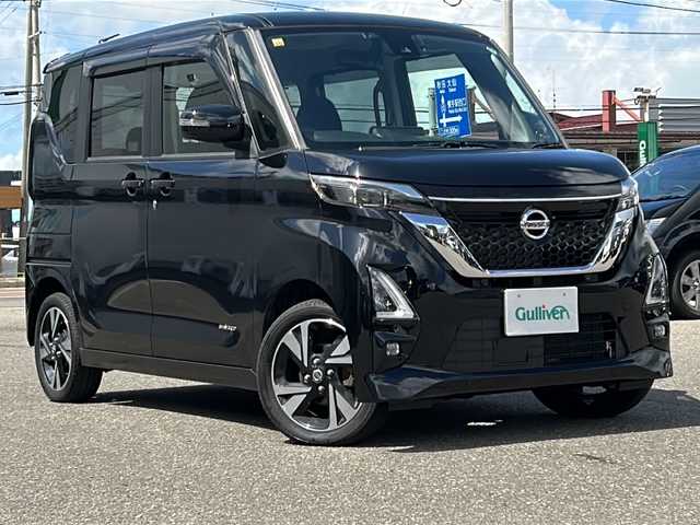 日産 ルークス HWS Gターボ プロパイロットED 秋田県 2020(令2)年 6.5万km ブラック 純正SDナビ/純正CD、DVD、BT、フルセグTV/両側パワースライドドア/純正ドライブレコーダー/前後コーナーセンサー/ETC/４WD